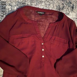 Express Portofino Shirt with Sheer Details